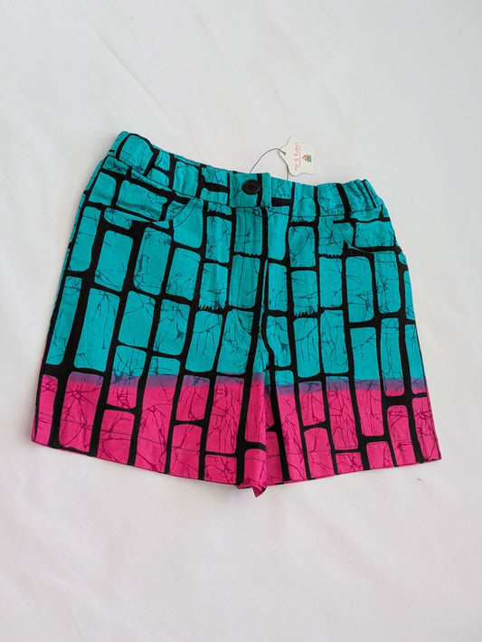 Girls’ African Print Adjustable Waist Shorts- (7-15yrs)
