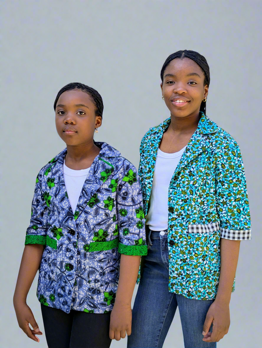 Girls' Printed Contrast Lined Jacket (10-13yrs)