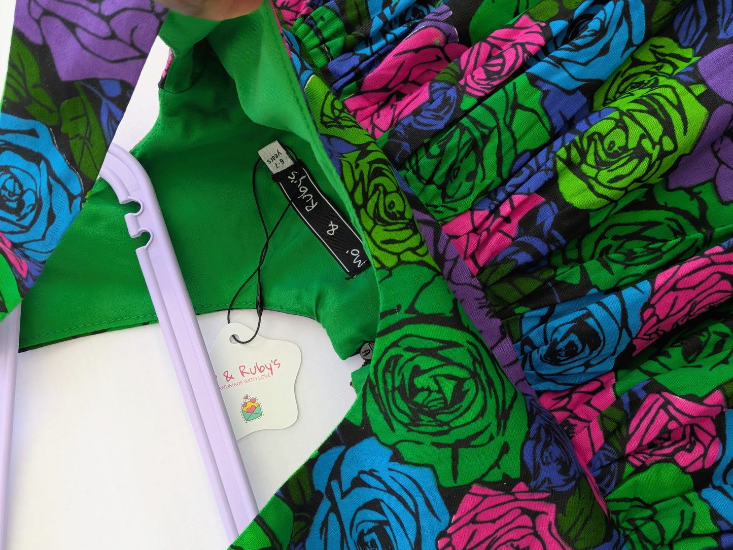 Floral twirl jumper dress (6-8yrs)