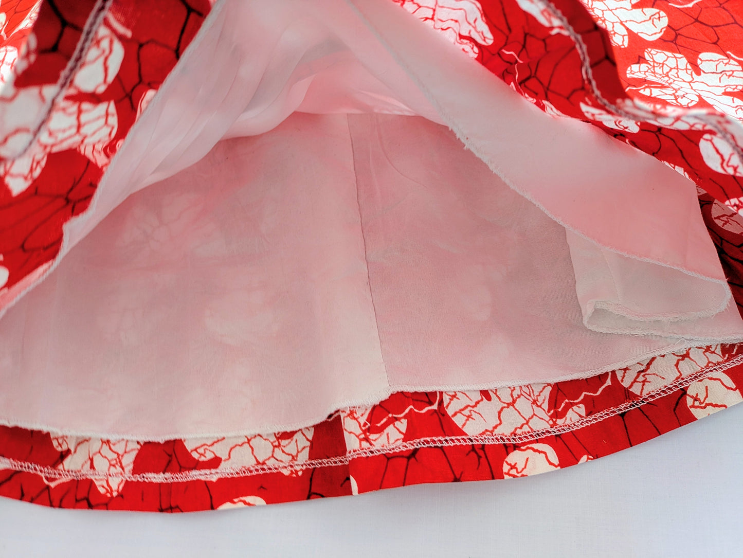 Girls' long-sleeve floral ruffle dress(6-8yrs)