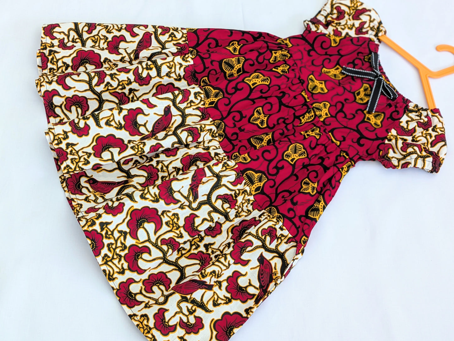 Girls’ Mixed African Prints Tiered Summer Dress ( 5-9 yrs)