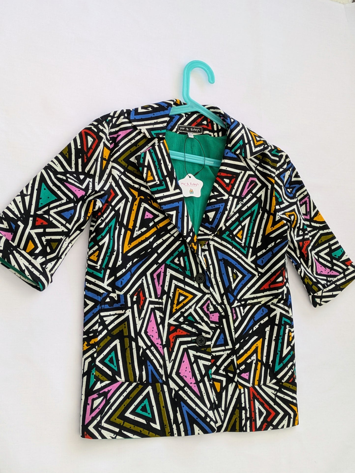 Girls' Printed Contrast Lined Jacket (10-13yrs)