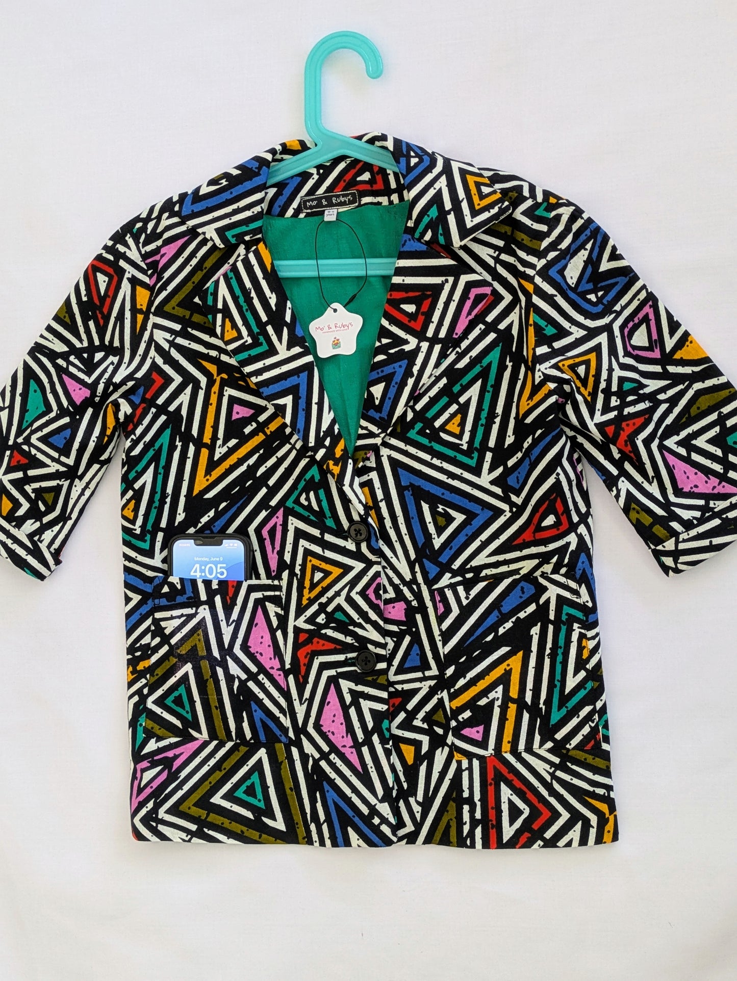 Girls' Printed Contrast Lined Jacket (10-13yrs)